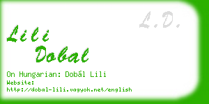 lili dobal business card